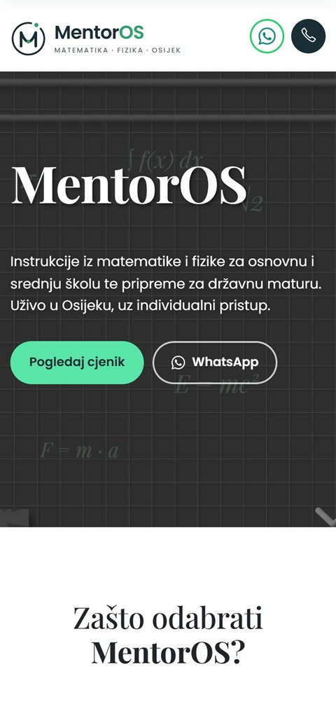 MentorOS na mobitelu