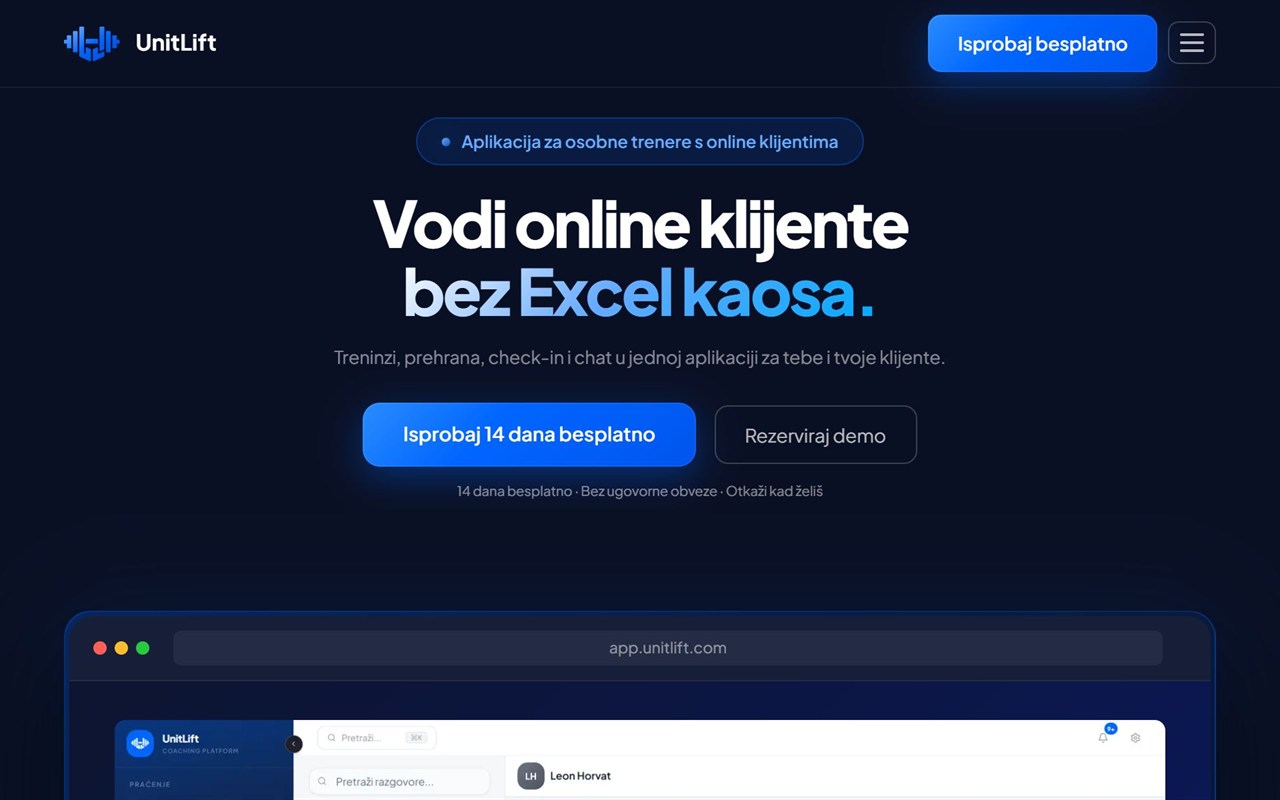 UnitLift web stranica